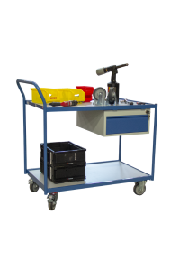 Workbenches equipped with melamine wood shelves 250 kg