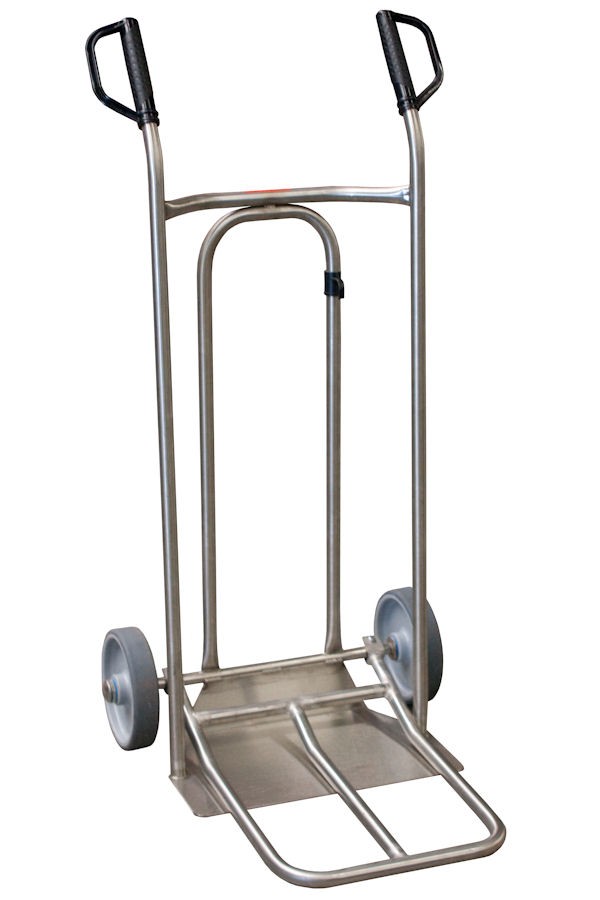 250 Kg stainless steel sack barrow with curved carriage