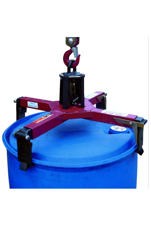 4 Point automatic clamp for rimmed metal and plastic drums