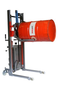 Drum handler equipped on a LEV600 stacker