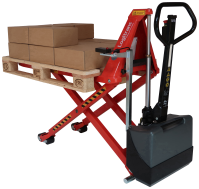 Transpalette haute levée semi-électrique avec option mise à niveau automatique